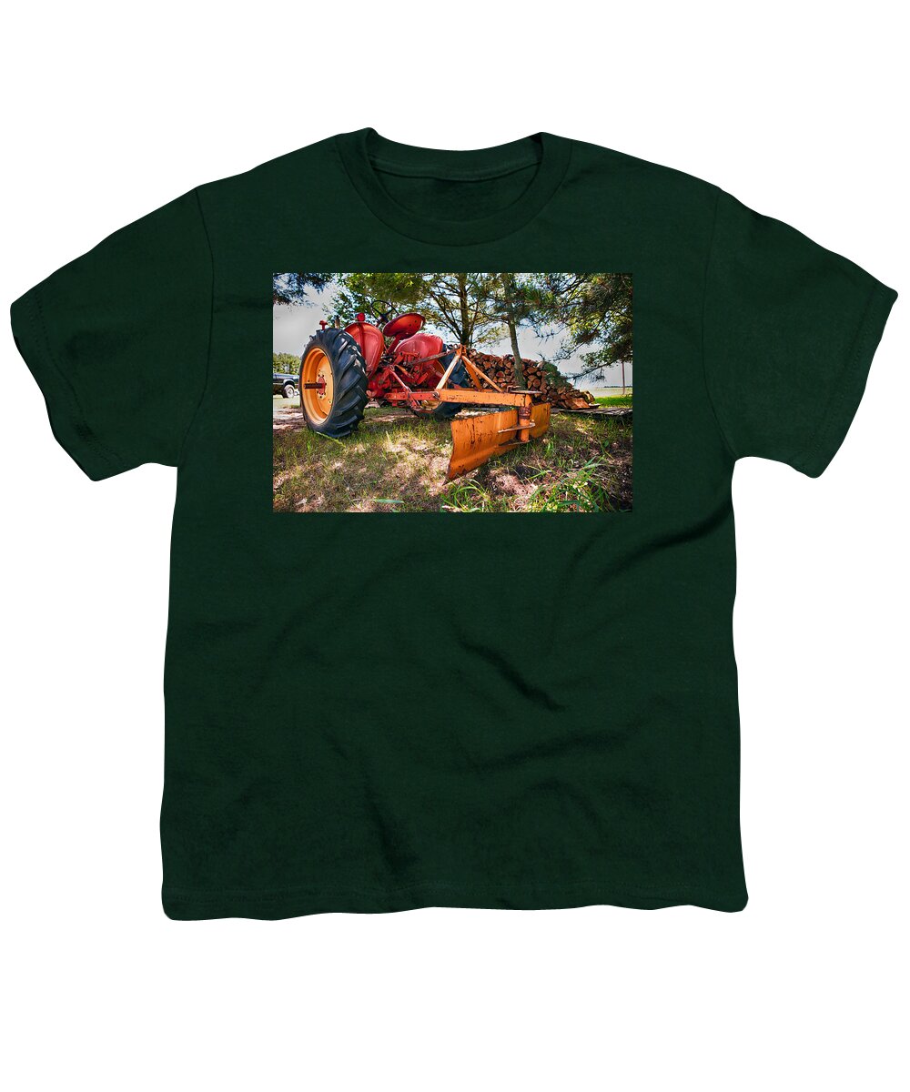 Massey Harris Tractor Youth T-Shirt featuring the photograph Sexy Massey Harris by Sennie Pierson