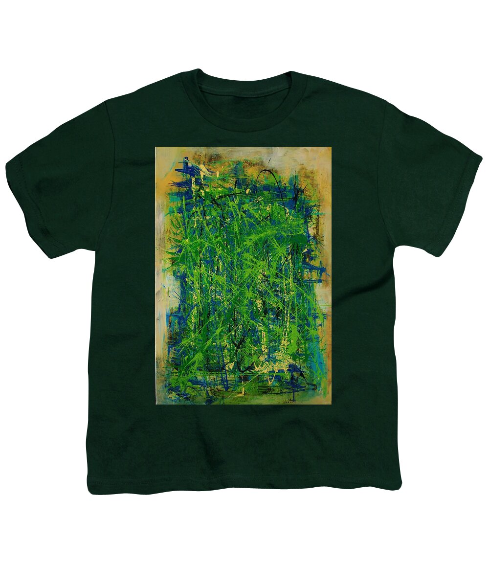 Pollack Youth T-Shirt featuring the painting Six Degrees by Jean Cormier