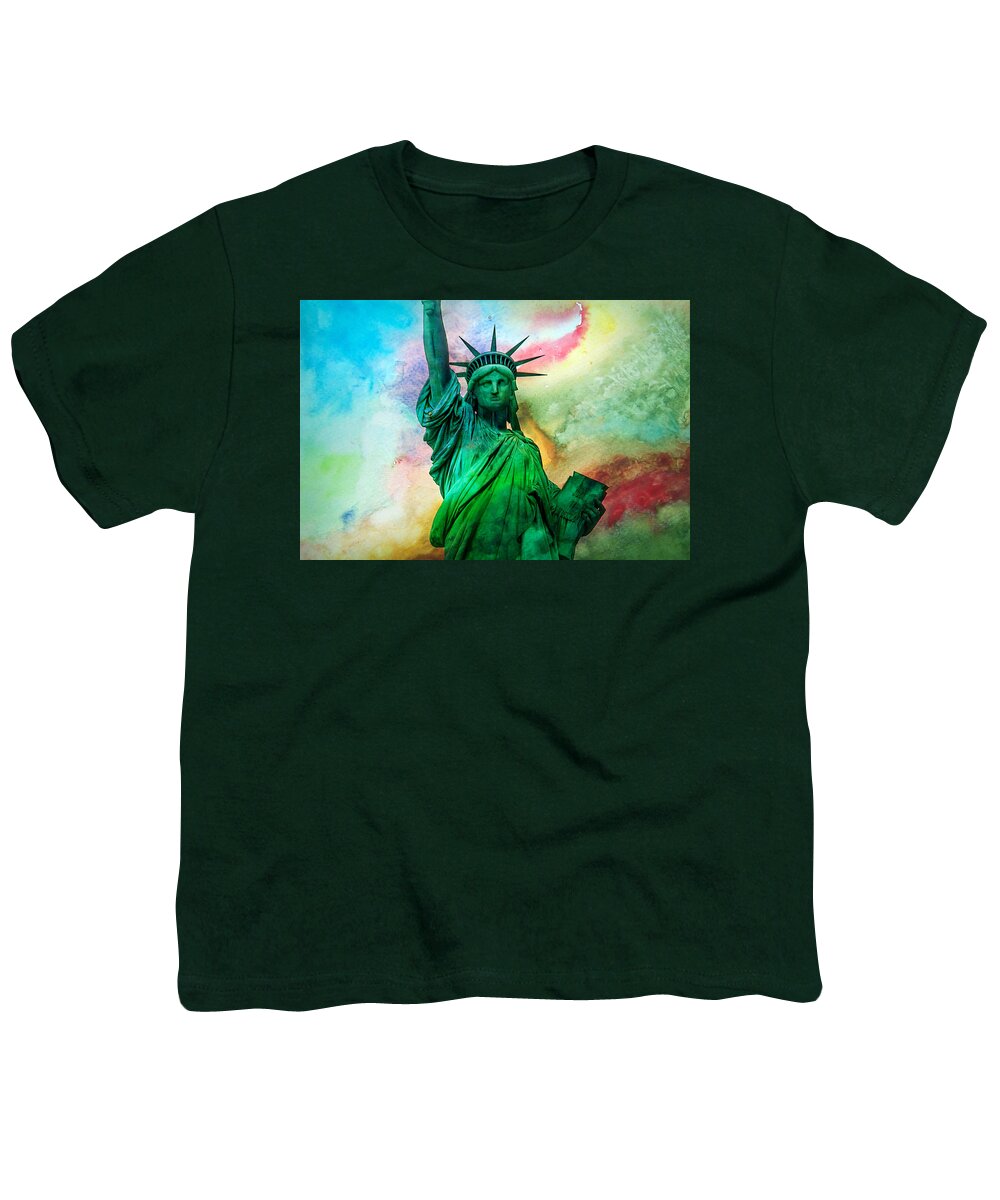 Statue Of Liberty Youth T-Shirt featuring the photograph Stand Up For Your Dreams by Az Jackson