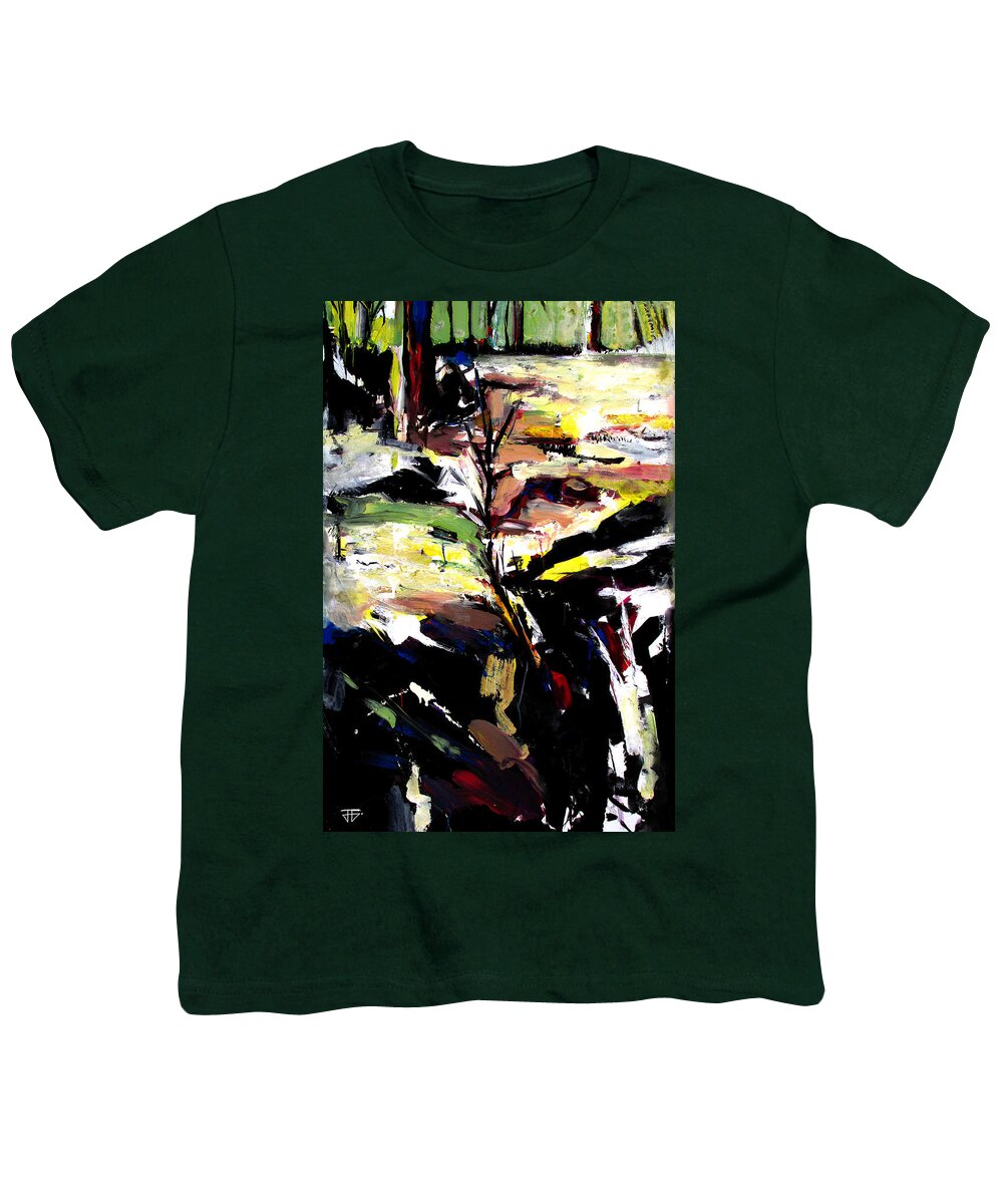 Landscape Youth T-Shirt featuring the painting The Path That Took Me To You by John Gholson