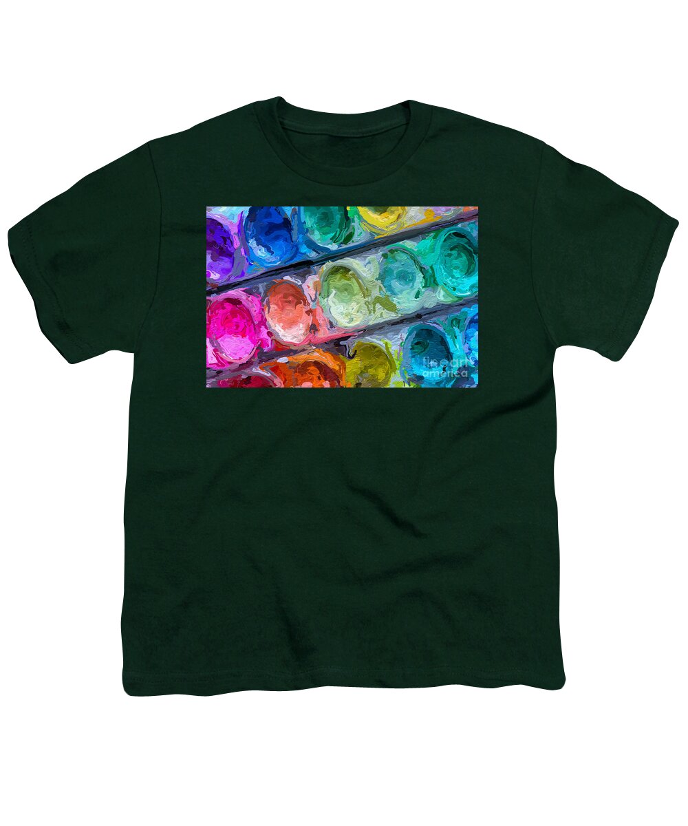 Paint Youth T-Shirt featuring the photograph Watercolor Ovals Two by Heidi Smith