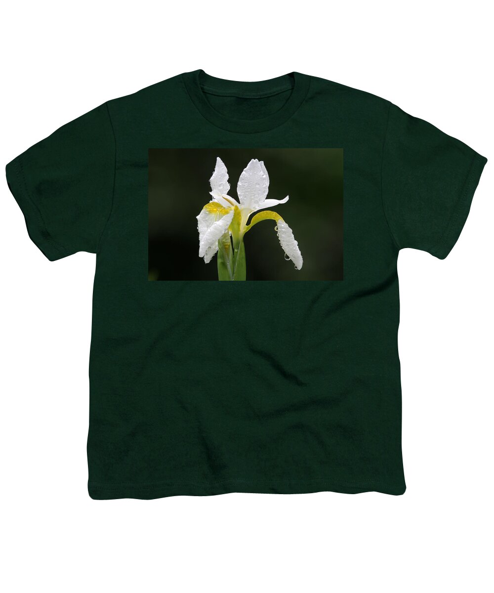 White Youth T-Shirt featuring the photograph White Iris by Juergen Roth