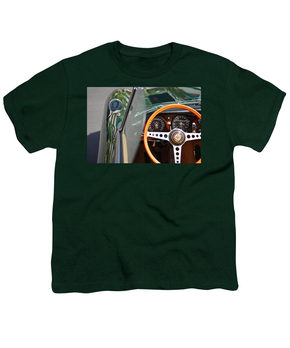 Jaguar Youth T-Shirt featuring the photograph Classic Green Jaguar Artwork by Shane Kelly