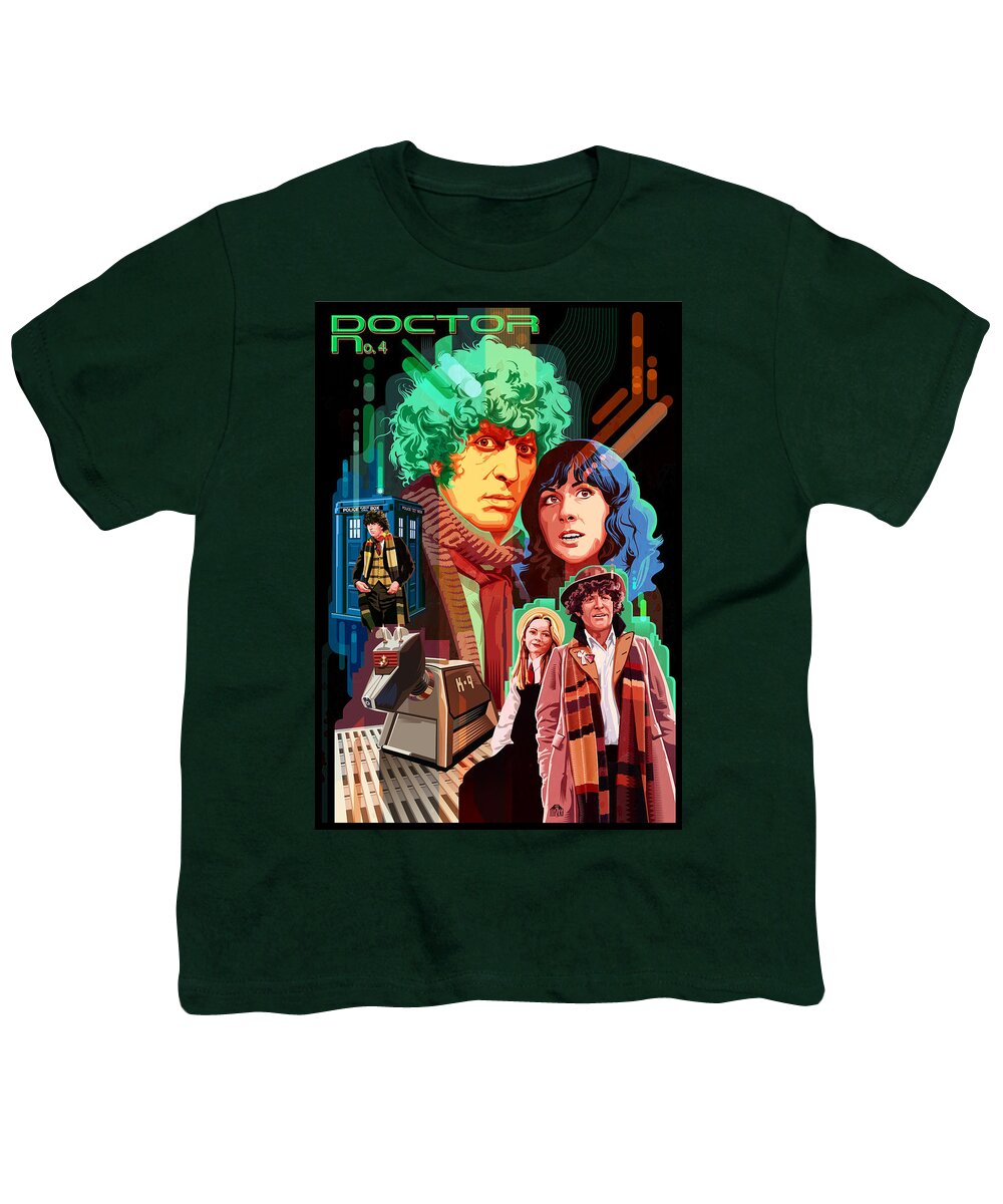 Doctor Who Art Youth T-Shirt featuring the painting Doctor Who Number Seven by Garth Glazier