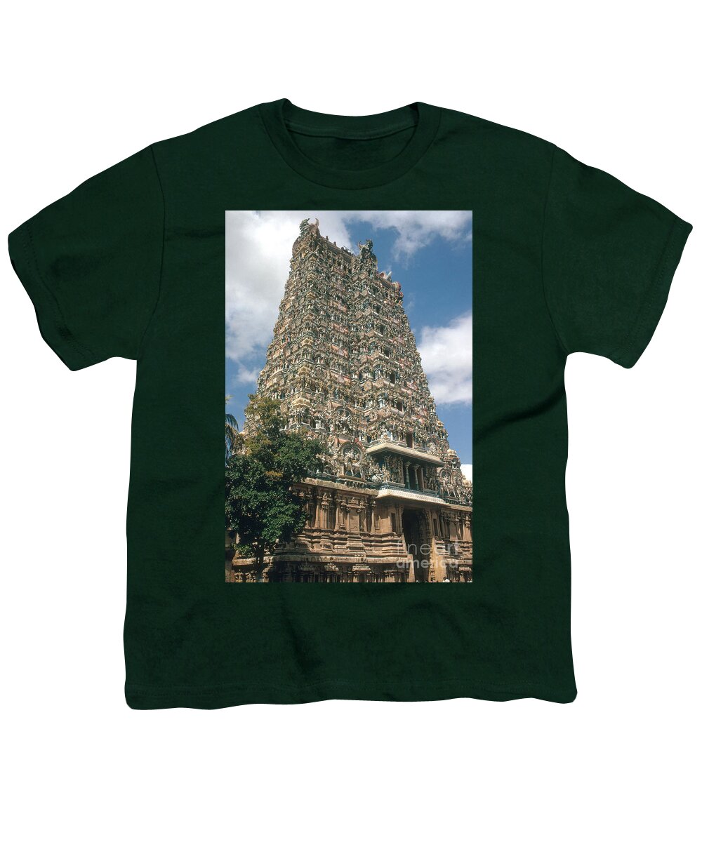People Youth T-Shirt featuring the photograph Meenakshi Temple by Photo Researchers, Inc.