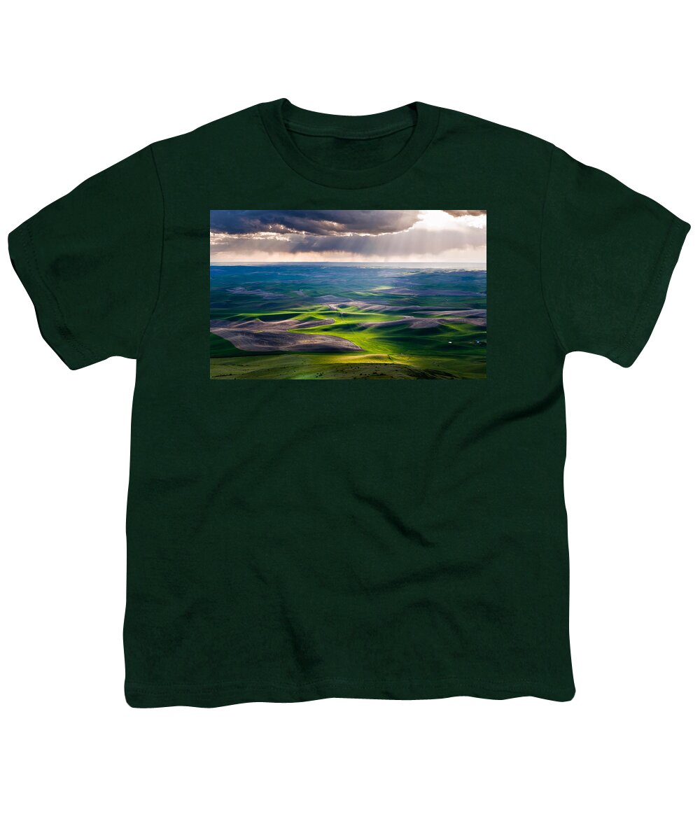 Palouse Youth T-Shirt featuring the photograph Palouse Hills #1 by Niels Nielsen
