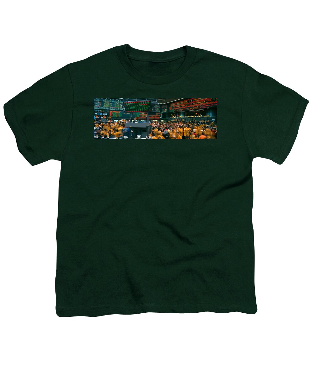 Photography Youth T-Shirt featuring the photograph Panoramic View Of Chicago Mercantile #1 by Panoramic Images