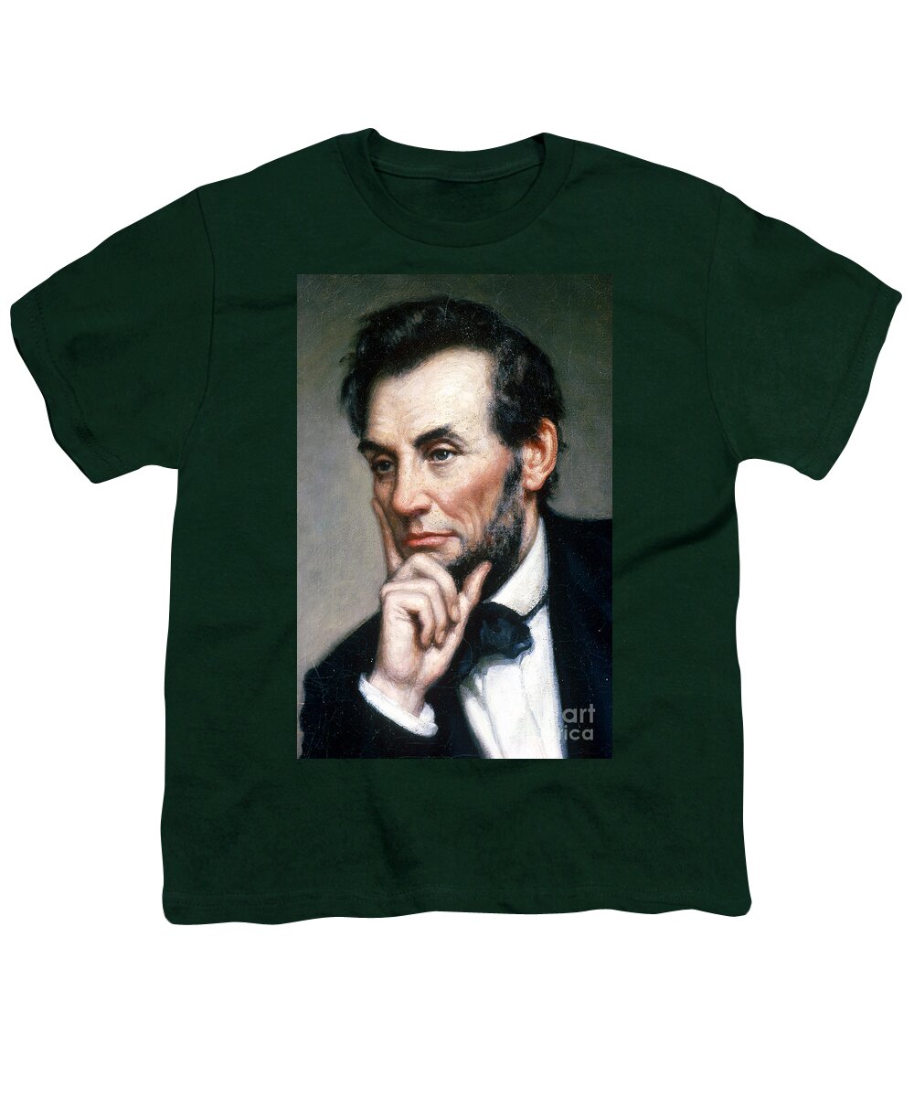 Abraham Lincoln Youth T-Shirt featuring the photograph Abraham Lincoln 16th American President #9 by Photo Researchers