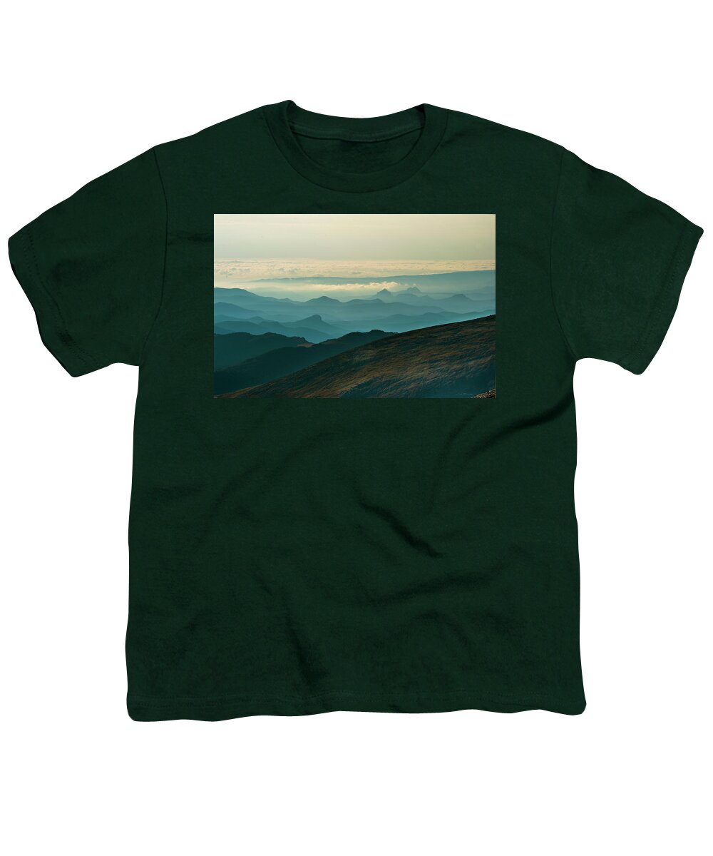 Mountains Youth T-Shirt featuring the photograph Above the clouds by Judi Dressler