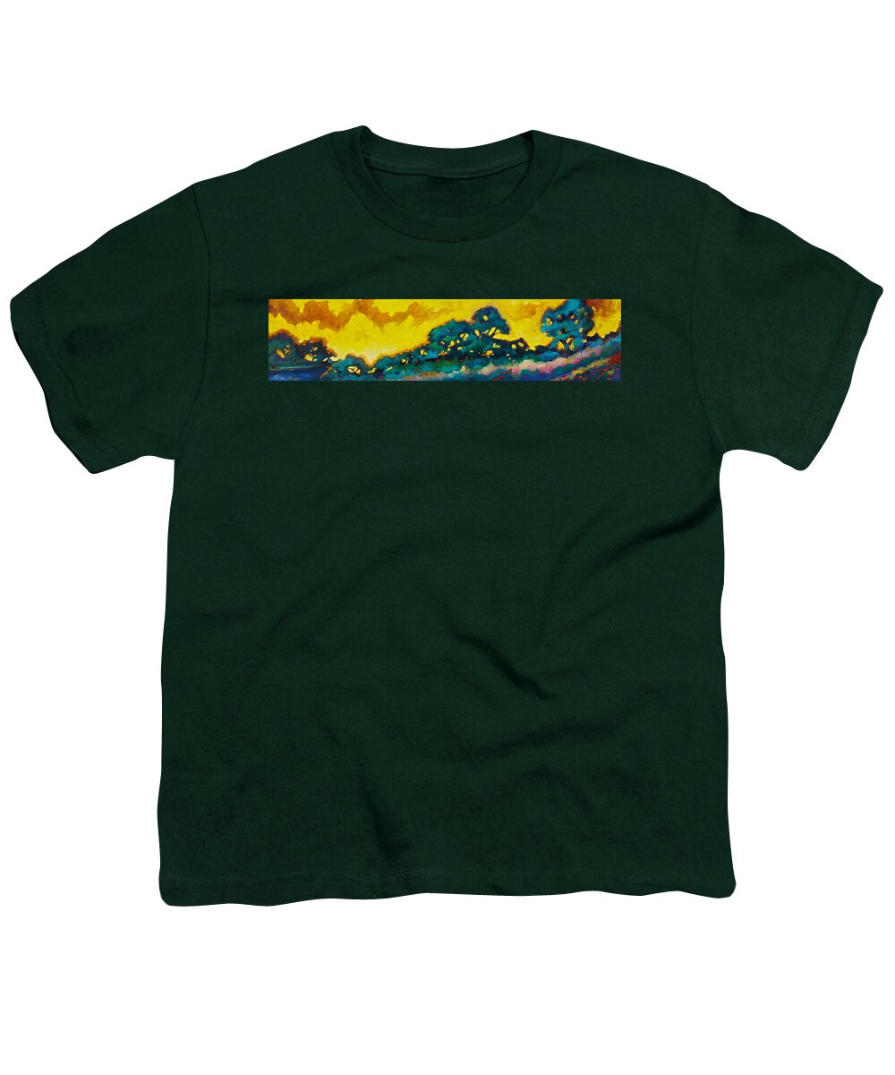 Abstract Youth T-Shirt featuring the painting Abstract 01 by Richard T Pranke