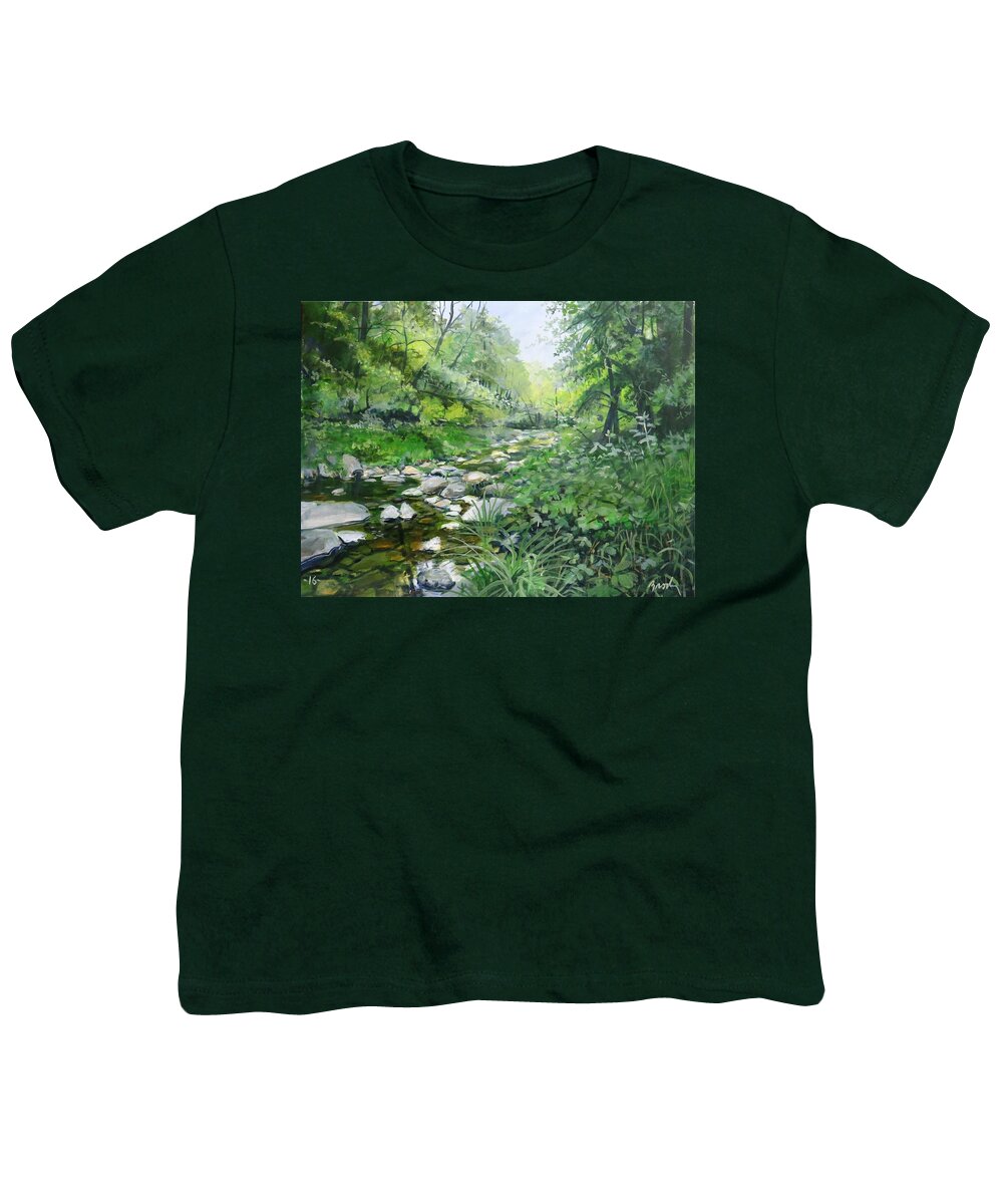 Stream Youth T-Shirt featuring the painting Another Look by William Brody