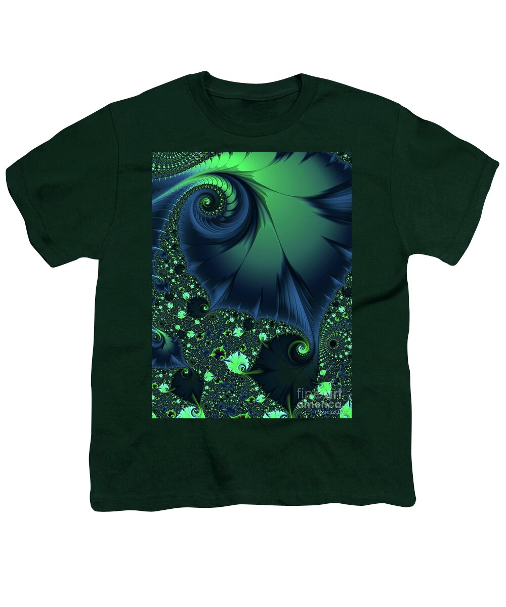 Cootie Youth T-Shirt featuring the digital art Blue Green Cootie by Elizabeth McTaggart