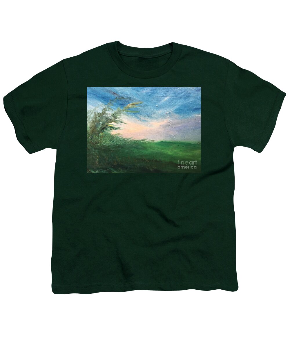 North Wind Youth T-Shirt featuring the painting Breeze by Trilby Cole