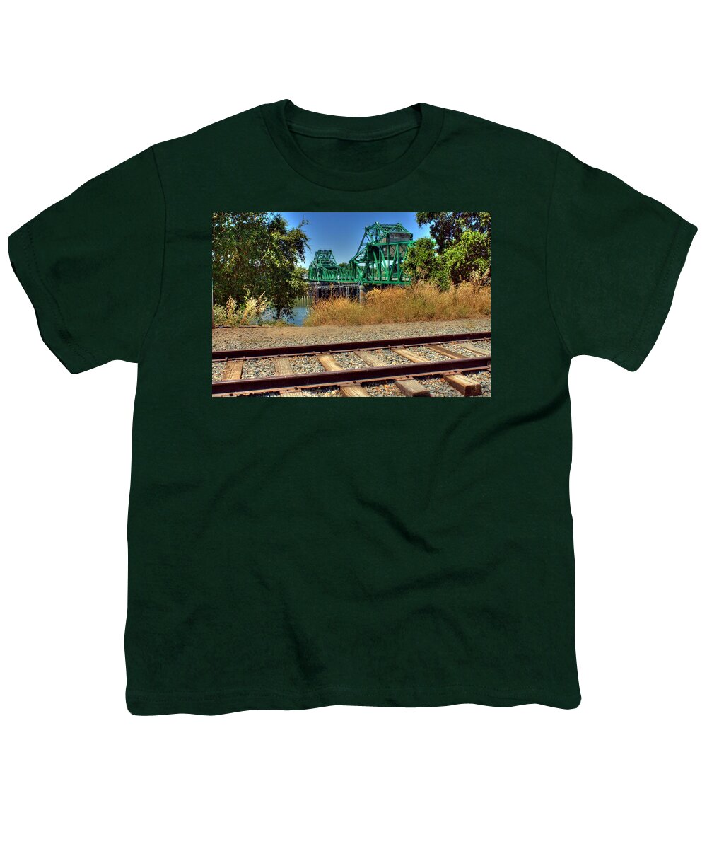 Clarksburg Bridge Youth T-Shirt featuring the photograph Clarksburg Bridge by Randy Wehner