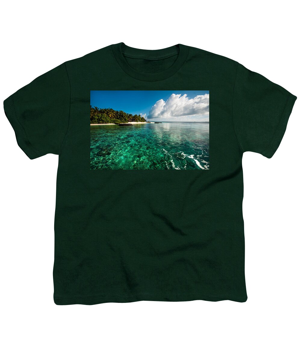 Tropic Youth T-Shirt featuring the photograph Emerald Purity. Maldives by Jenny Rainbow
