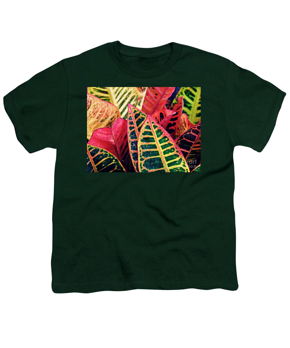 Garden Croton Youth T-Shirt featuring the photograph Garden Croton 1 by Sarah Loft
