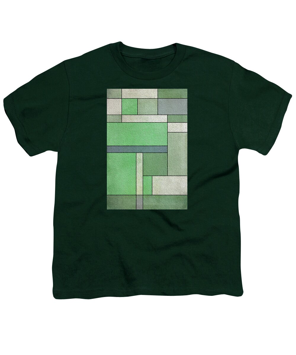 Green Youth T-Shirt featuring the digital art Green Composition by Johanna Hurmerinta