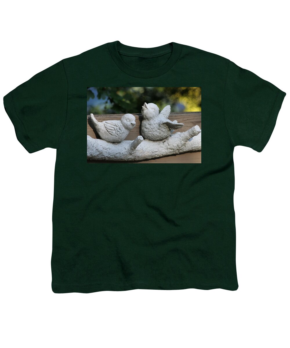 Ceramic Youth T-Shirt featuring the photograph Happy Ceramic Birds by Valerie Collins