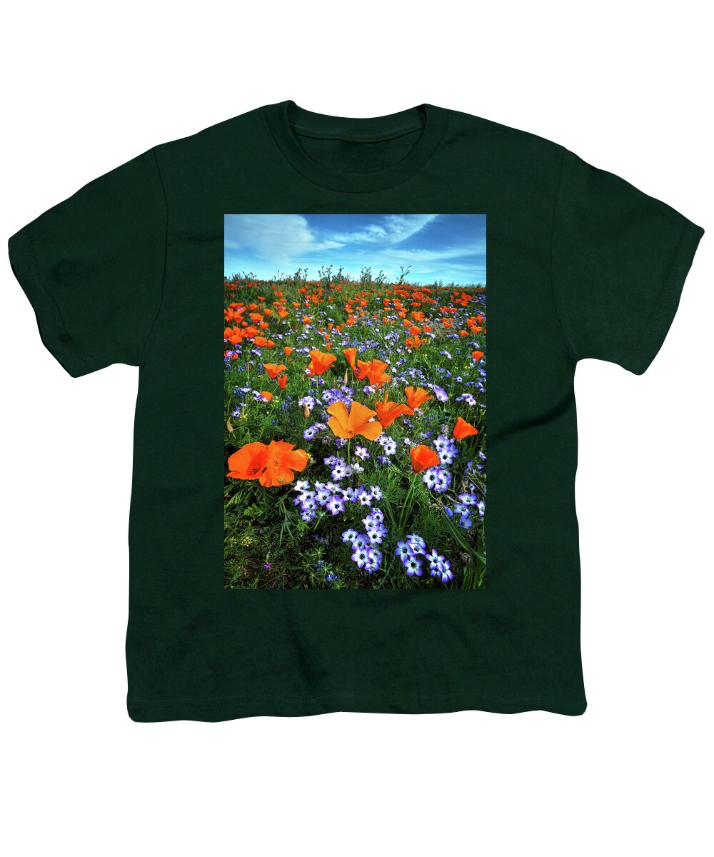 Wildflower Youth T-Shirt featuring the photograph High Desert Wildflowers by Lynn Bauer