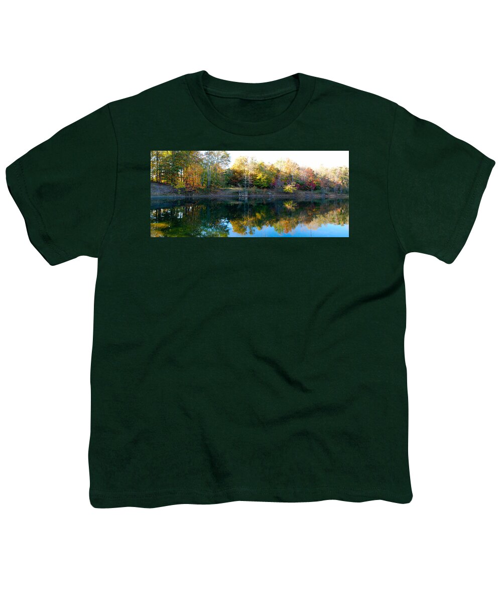 Dawsonville Youth T-Shirt featuring the photograph On Gober's Pond by Max Mullins