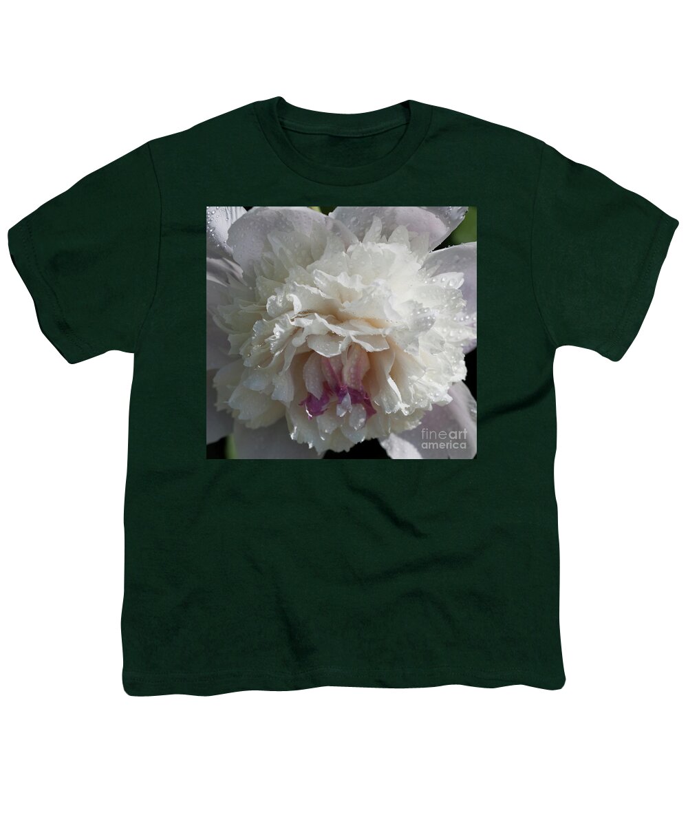 Peony Youth T-Shirt featuring the photograph Peony No. 1 2018 by Sherry Hallemeier