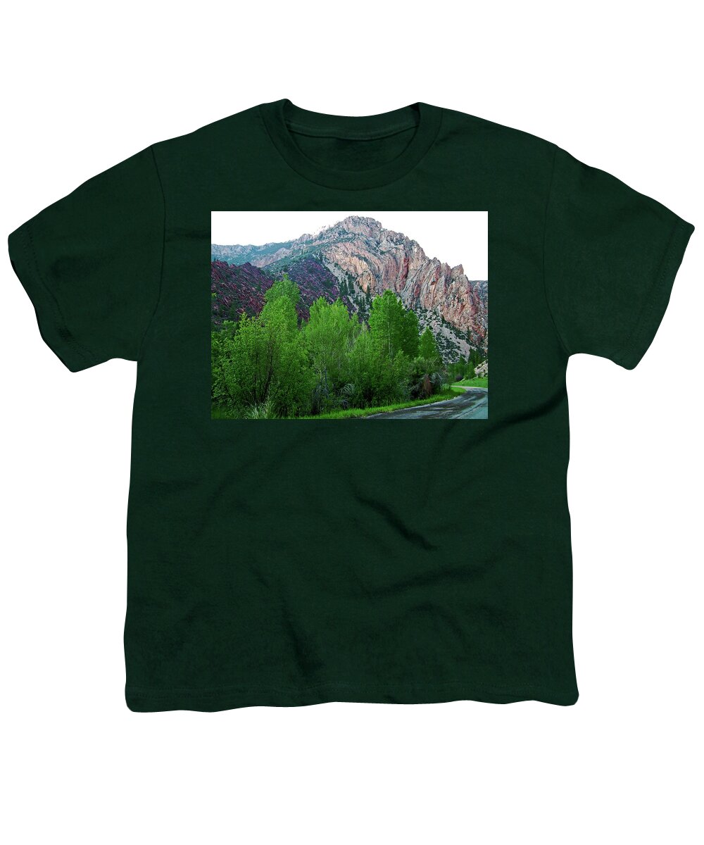 Pink Rock On Sheep Creek Geological Loopl In Flaming Gorge National Recreation Area Youth T-Shirt featuring the photograph Pink Rock on Sheep Creek Geological Loop in Flaming Gorge National Recreation Area, Utah by Ruth Hager