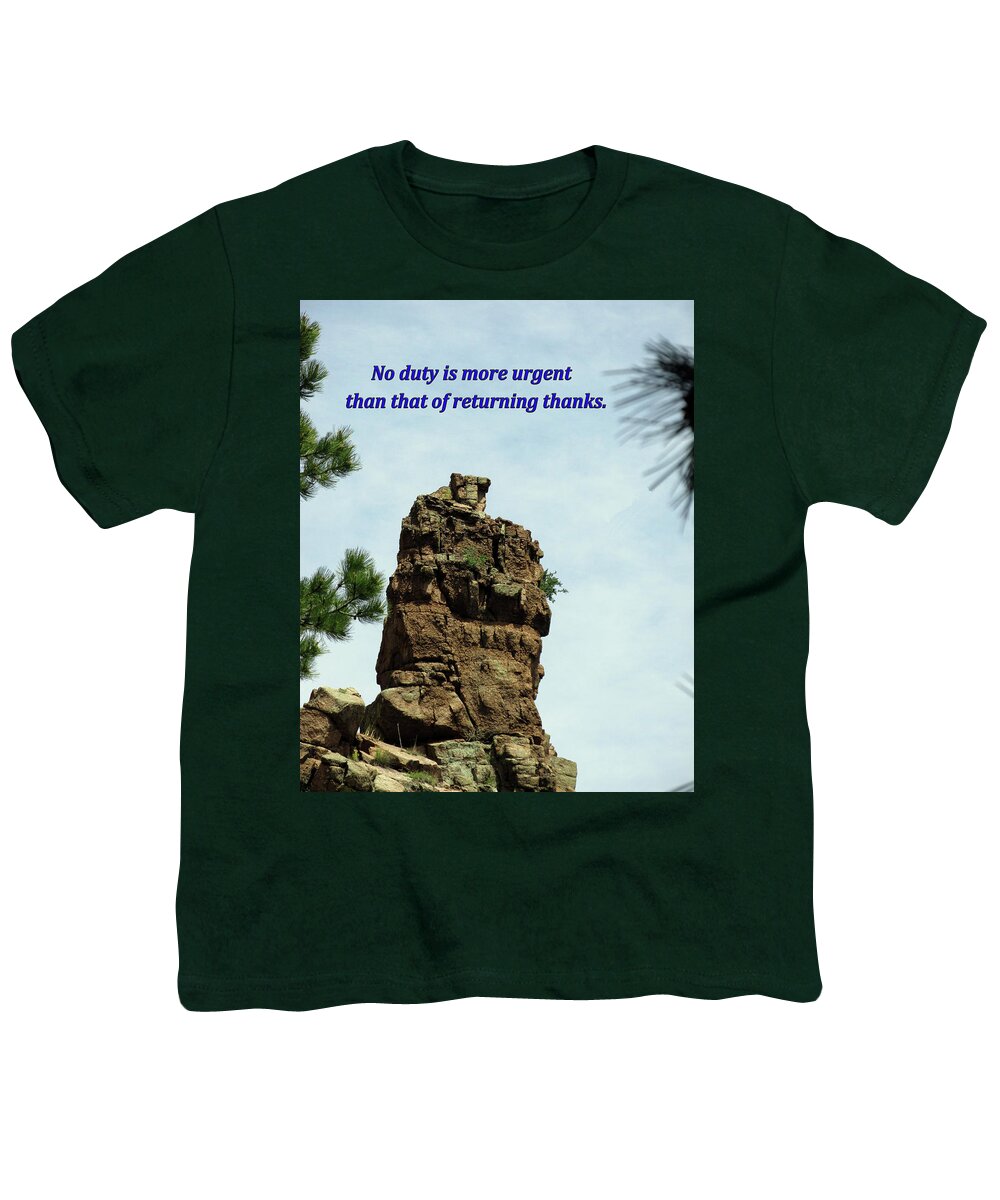 Gratitude Youth T-Shirt featuring the digital art Returning Thanks by Julia L Wright