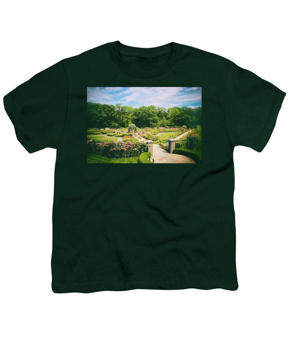 New York Botanical Garden Youth T-Shirt featuring the photograph Rose Garden Views by Jessica Jenney