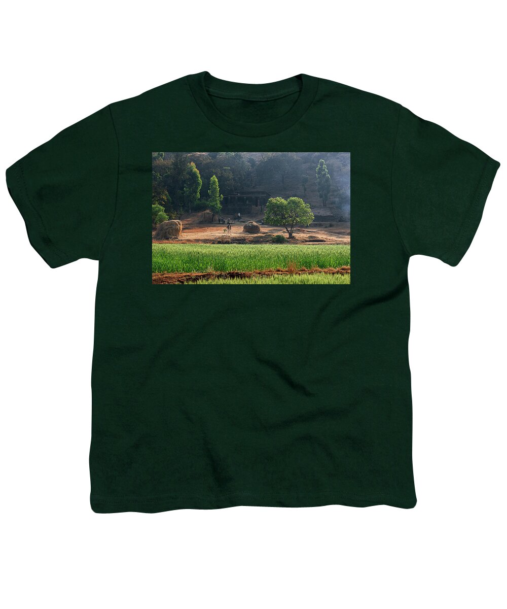 Agriculture Youth T-Shirt featuring the photograph SKN 6457 Farmer's Yield Color. by Sunil Kapadia