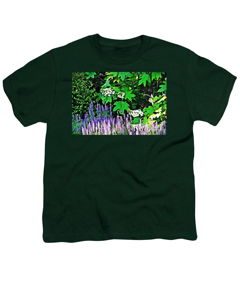 Lavender Youth T-Shirt featuring the photograph Stillness in the Garden  by Sarah Loft