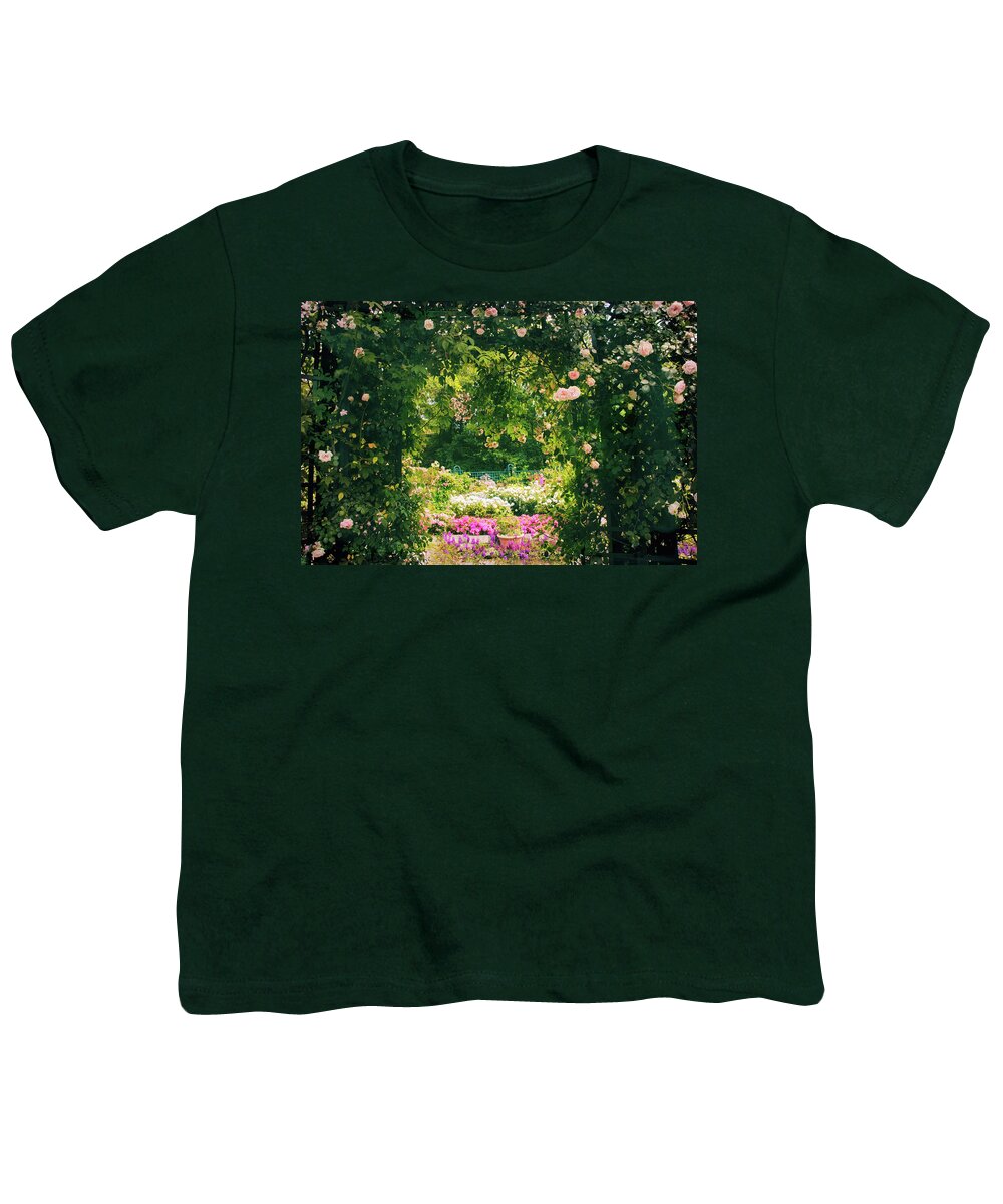Roses Youth T-Shirt featuring the photograph The Bountiful Garden by Jessica Jenney