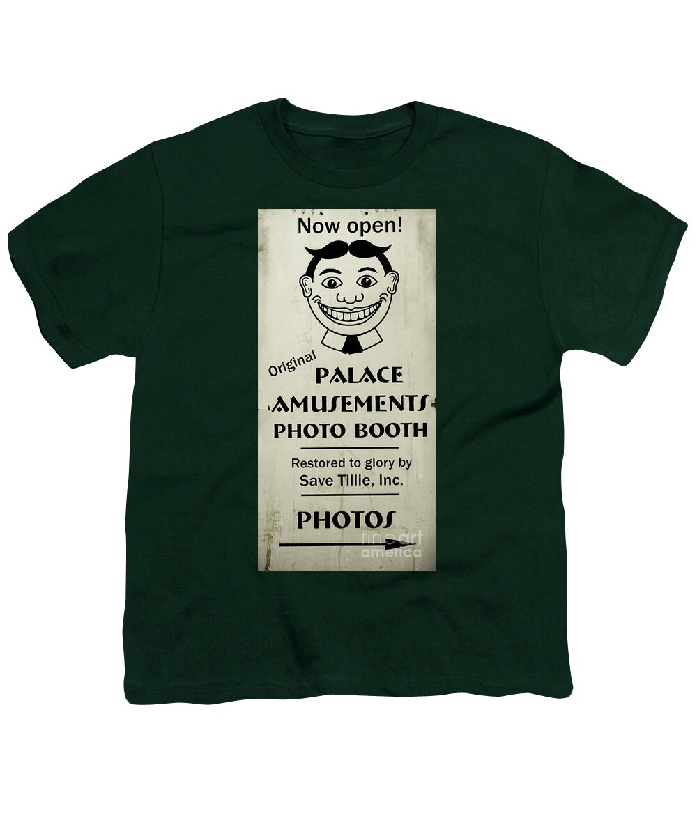 Asbury Park Youth T-Shirt featuring the photograph Tillie Photo Booth Sign by Colleen Kammerer