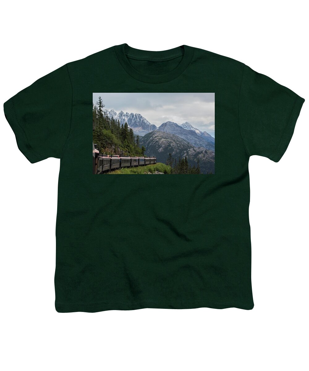 Skagway Youth T-Shirt featuring the photograph Train to nowhere by David Kirby