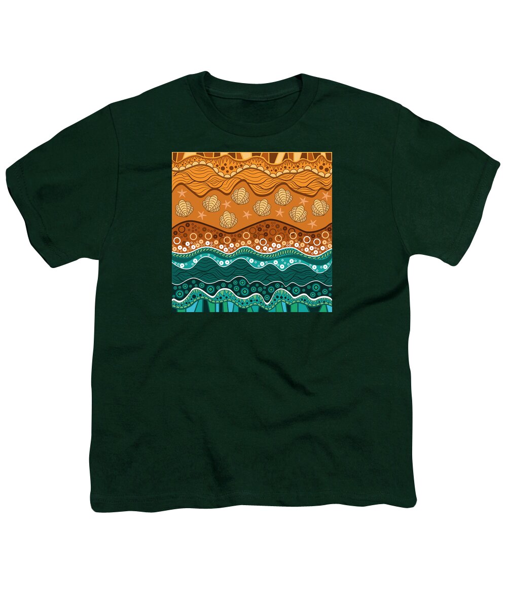 Water Youth T-Shirt featuring the digital art Waves by Veronika S