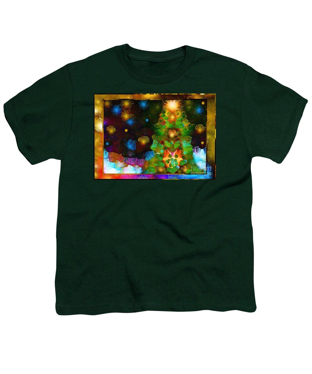 Nature Youth T-Shirt featuring the mixed media Gathering Around the Tree of Our Shared Humanity Number 1 by Aberjhani