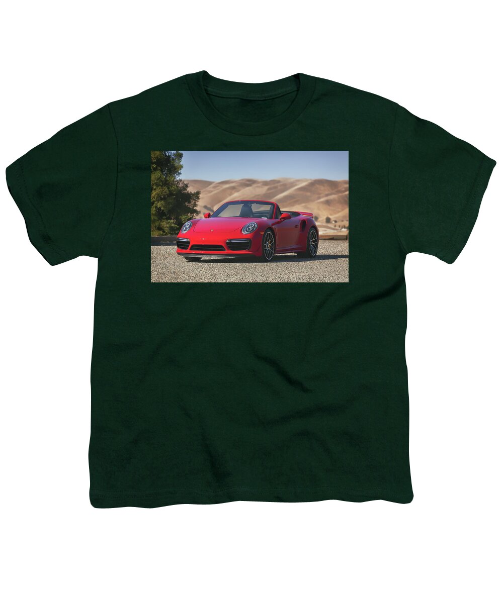 Cars Youth T-Shirt featuring the photograph #Porsche 911 #Turbo S Cab #Print by ItzKirb Photography