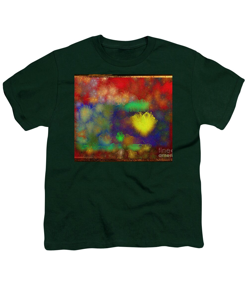 Valentine Youth T-Shirt featuring the mixed media Shining Heart of the Sun by Aberjhani