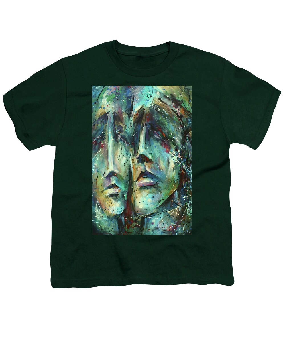Portrait Youth T-Shirt featuring the painting Spirits by Michael Lang