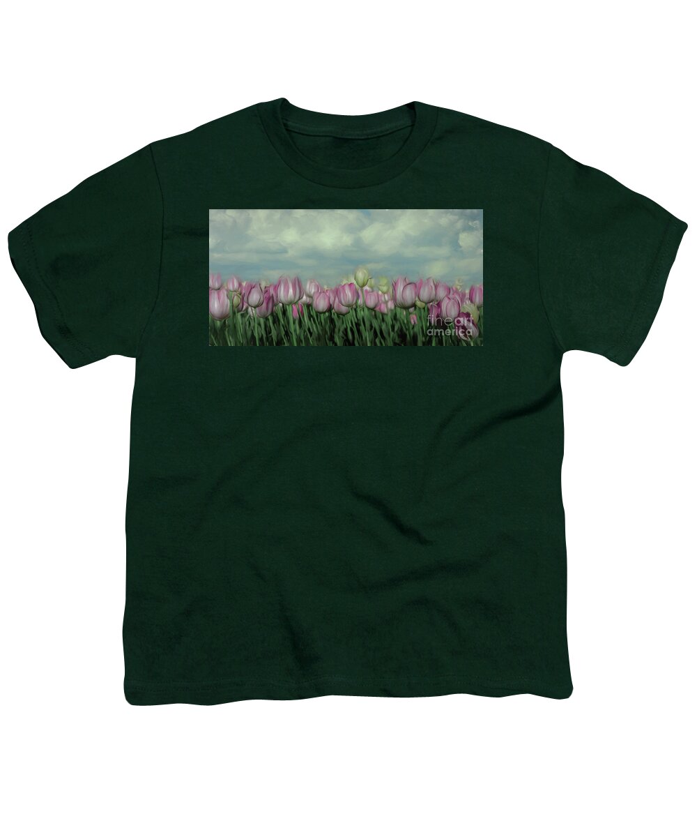 Floral Youth T-Shirt featuring the photograph Tulips In the Garden by Linda Blair