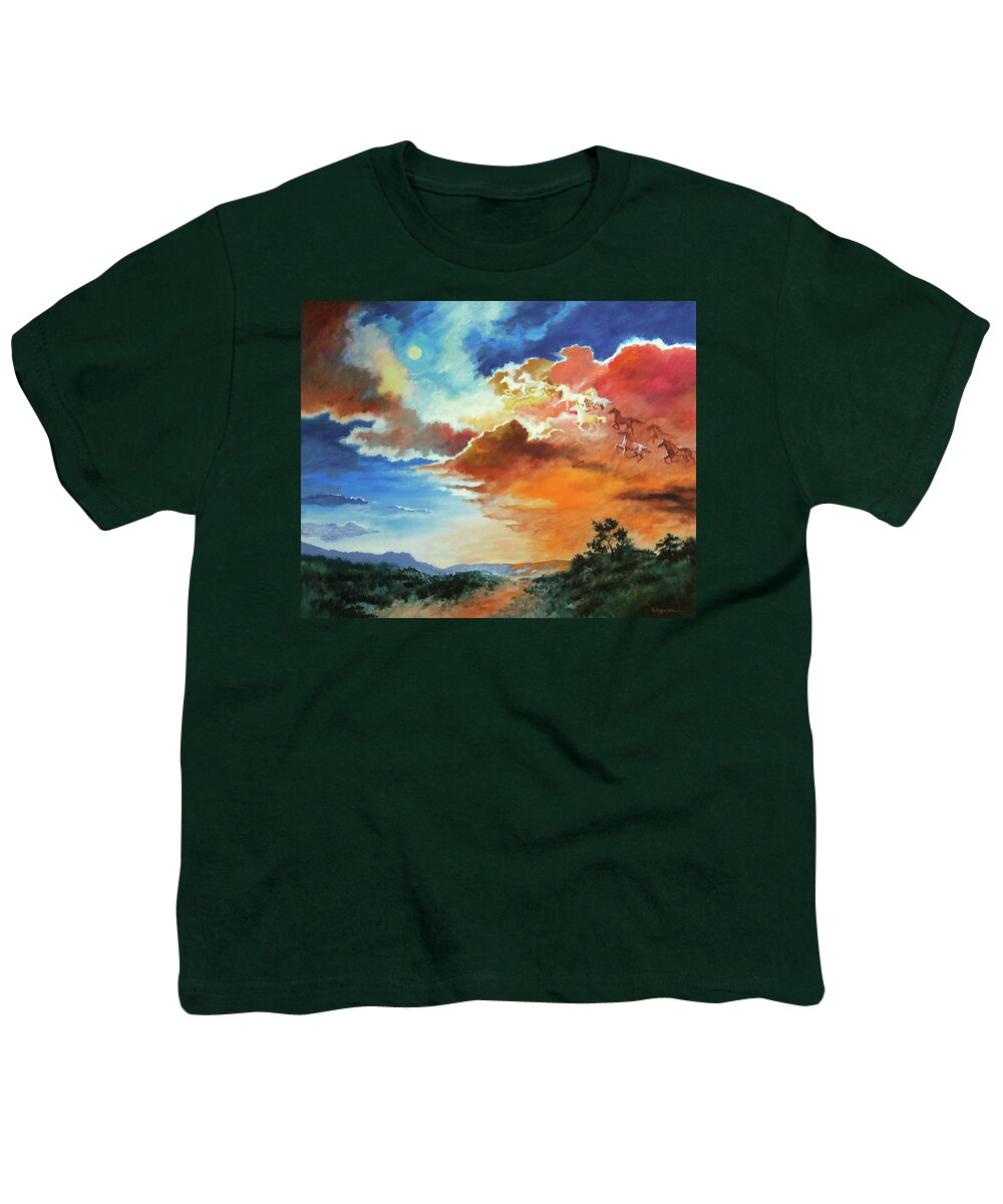 Surreal Youth T-Shirt featuring the painting Heaven's Horses by Pat Wagner