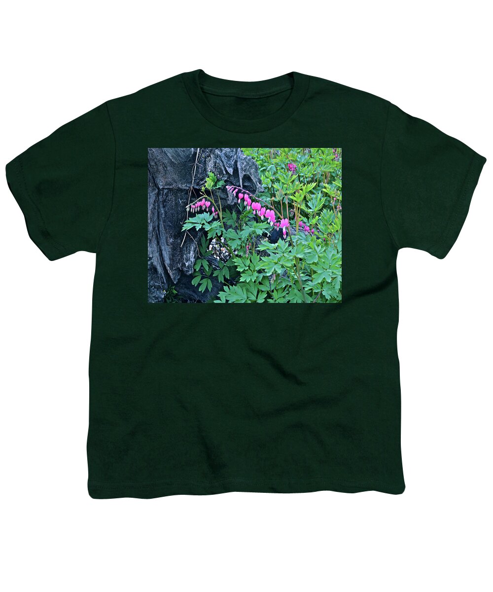 Spring Flowers Youth T-Shirt featuring the photograph 2021Late April Bleeding Hearts 1 by Janis Senungetuk