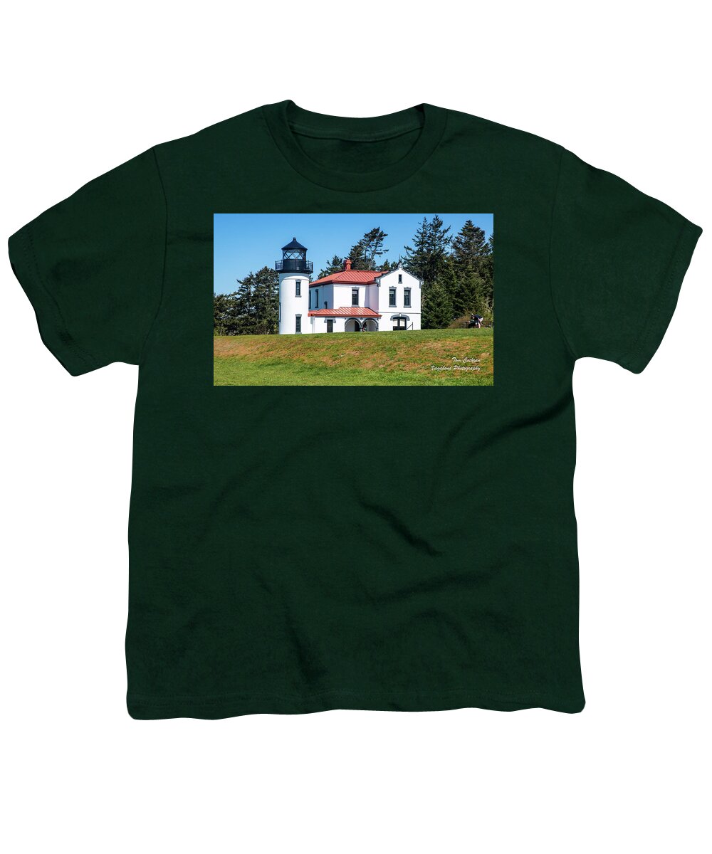 Admiralty Head Lighthouse Youth T-Shirt featuring the photograph Admiralty Head Lighthouse by Tom Cochran