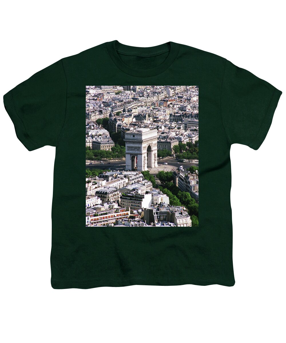 France Youth T-Shirt featuring the photograph Arc de Triomphe by Jim Feldman
