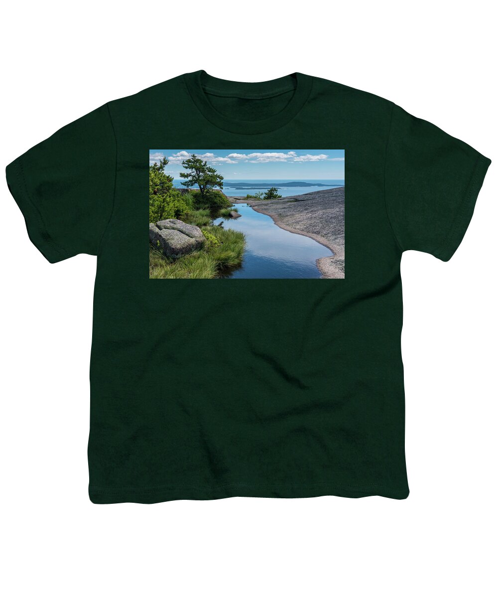 Acadia National Park Youth T-Shirt featuring the photograph Champlain Mountain View by Lynn Thomas Amber