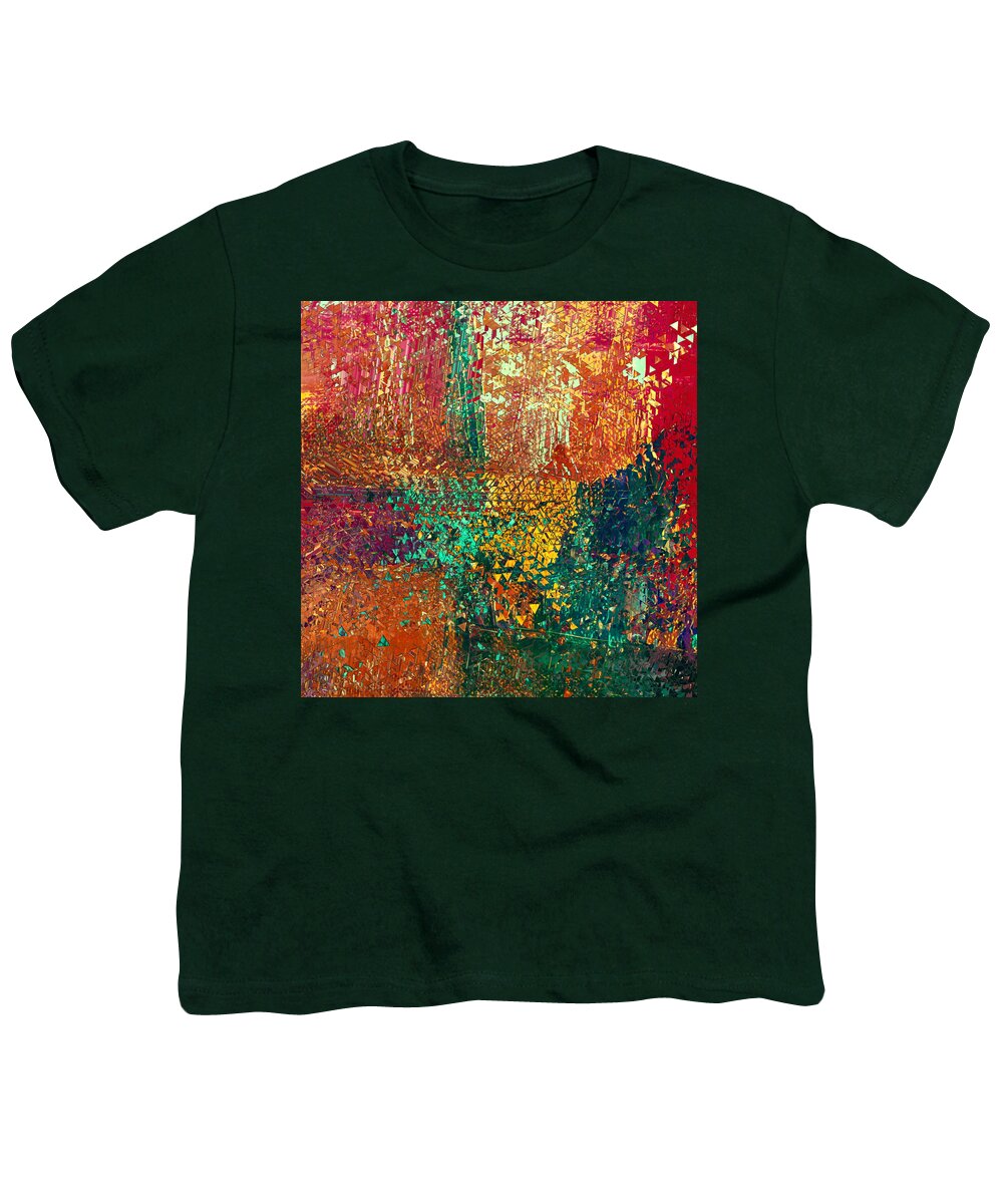 Abstract Art Youth T-Shirt featuring the digital art Fallen by Canessa Thomas