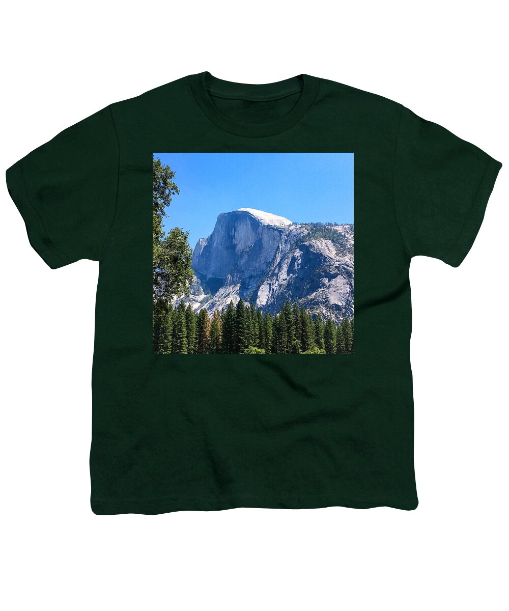 Yosemite Youth T-Shirt featuring the photograph Half Dome by Grey Coopre
