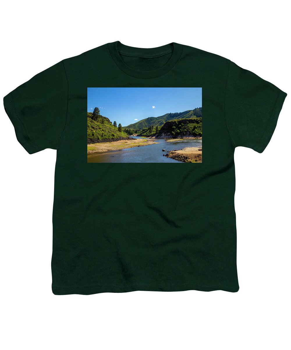 Idaho Youth T-Shirt featuring the photograph Idaho Waterway by Dart Humeston