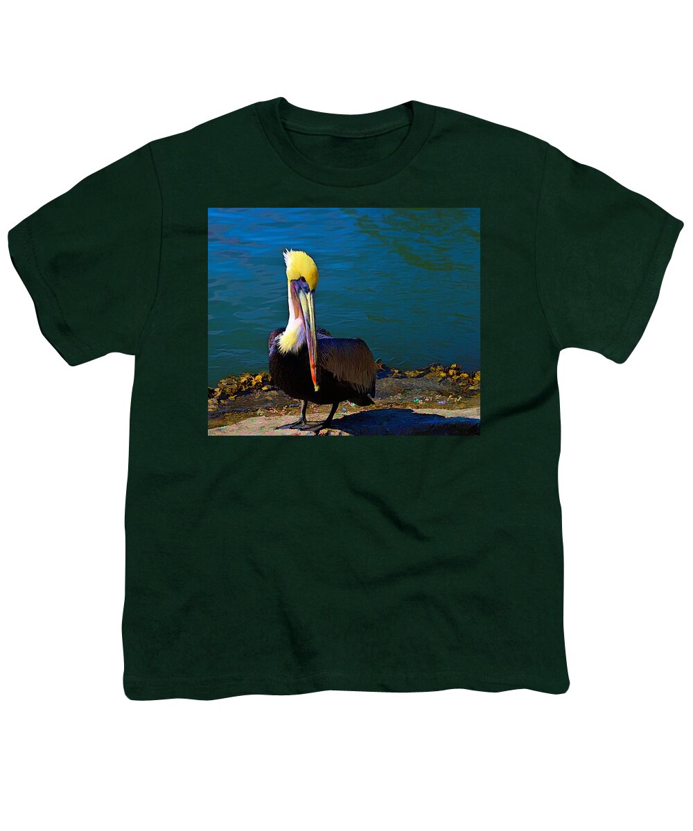 Pelican Youth T-Shirt featuring the photograph In Color by Alison Belsan Horton