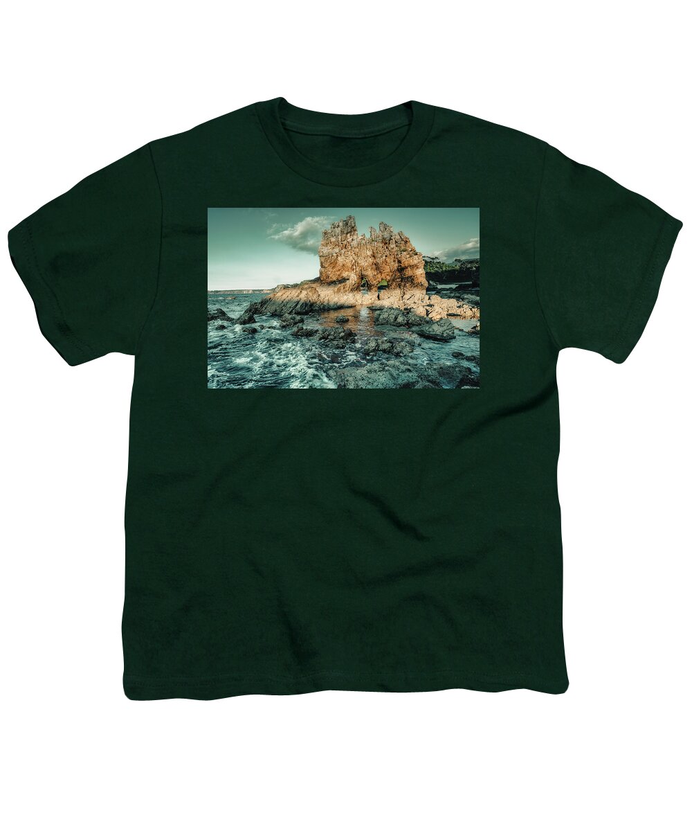 Asturias Youth T-Shirt featuring the photograph Majestic Portico of Portizuelo by Benoit Bruchez