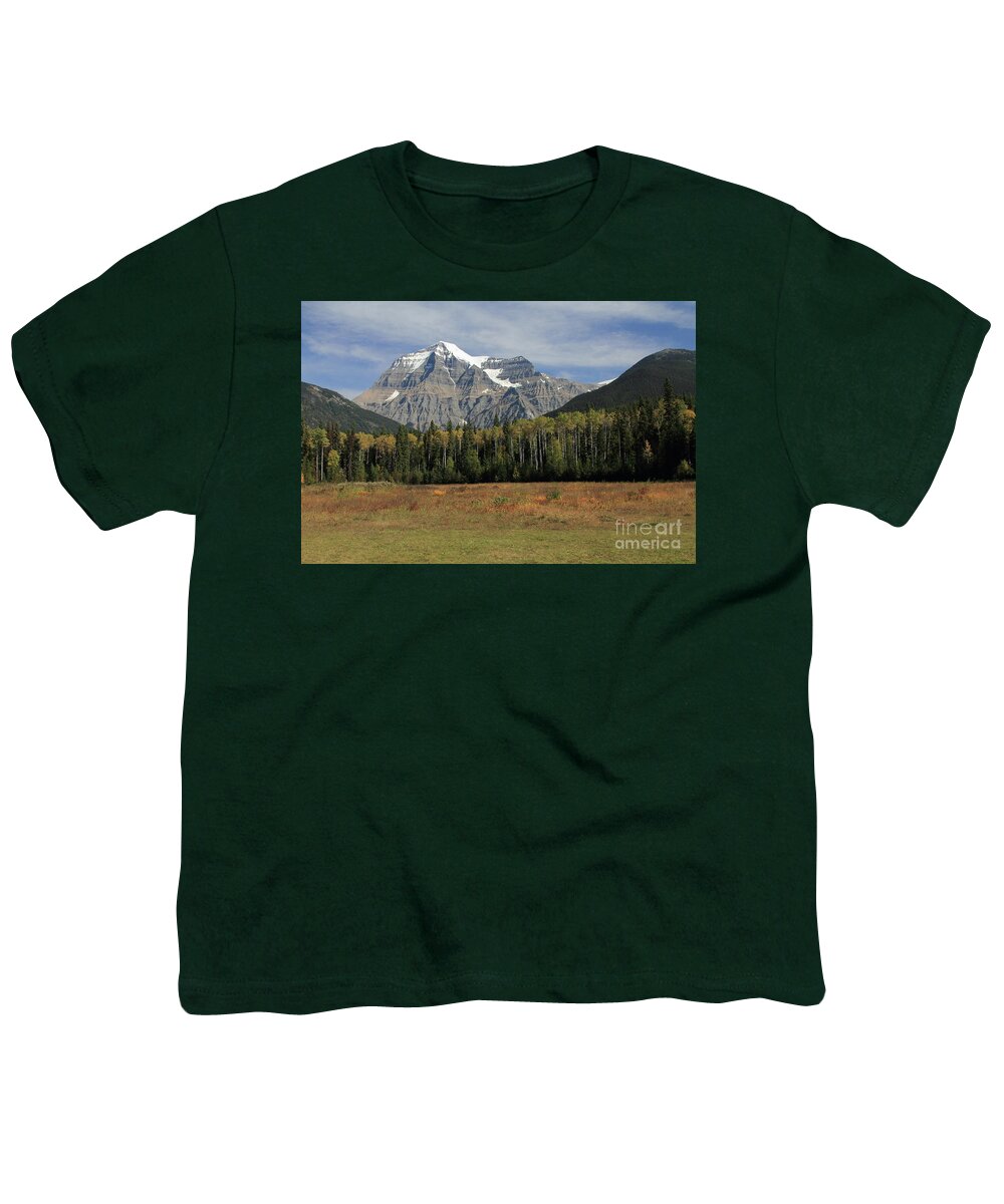 Mount Robson Youth T-Shirt featuring the photograph Mount Robson by Eva Lechner